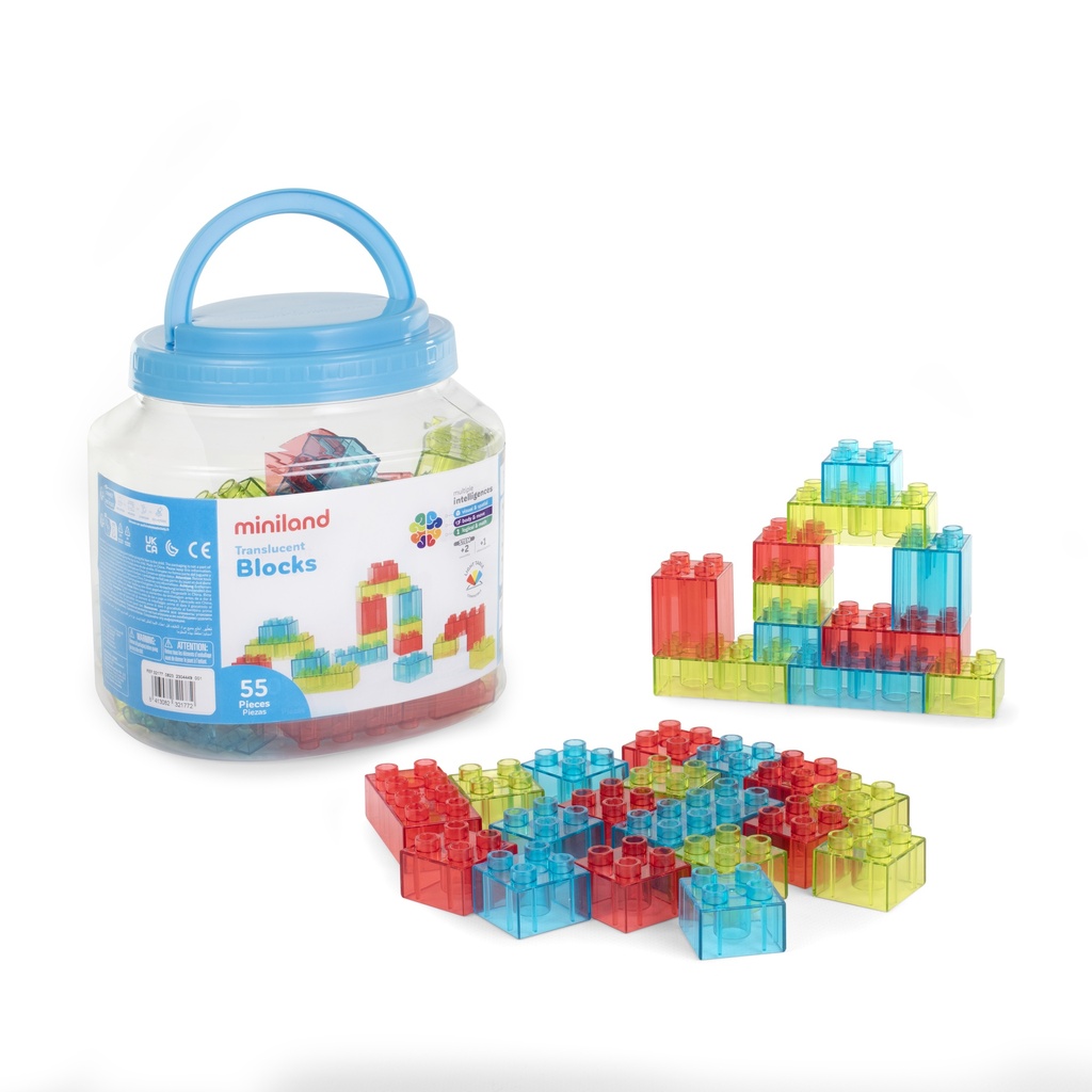 BLOCS TRANSLUCIDES, SET DE 55