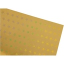 HOLOGRAPHIC GOLD STAR CARDBOARD, 50X70 CM