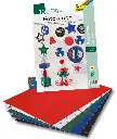GOLD STAR CARDBOARD 25X35CM, 10 ASSORTED SHEETS.