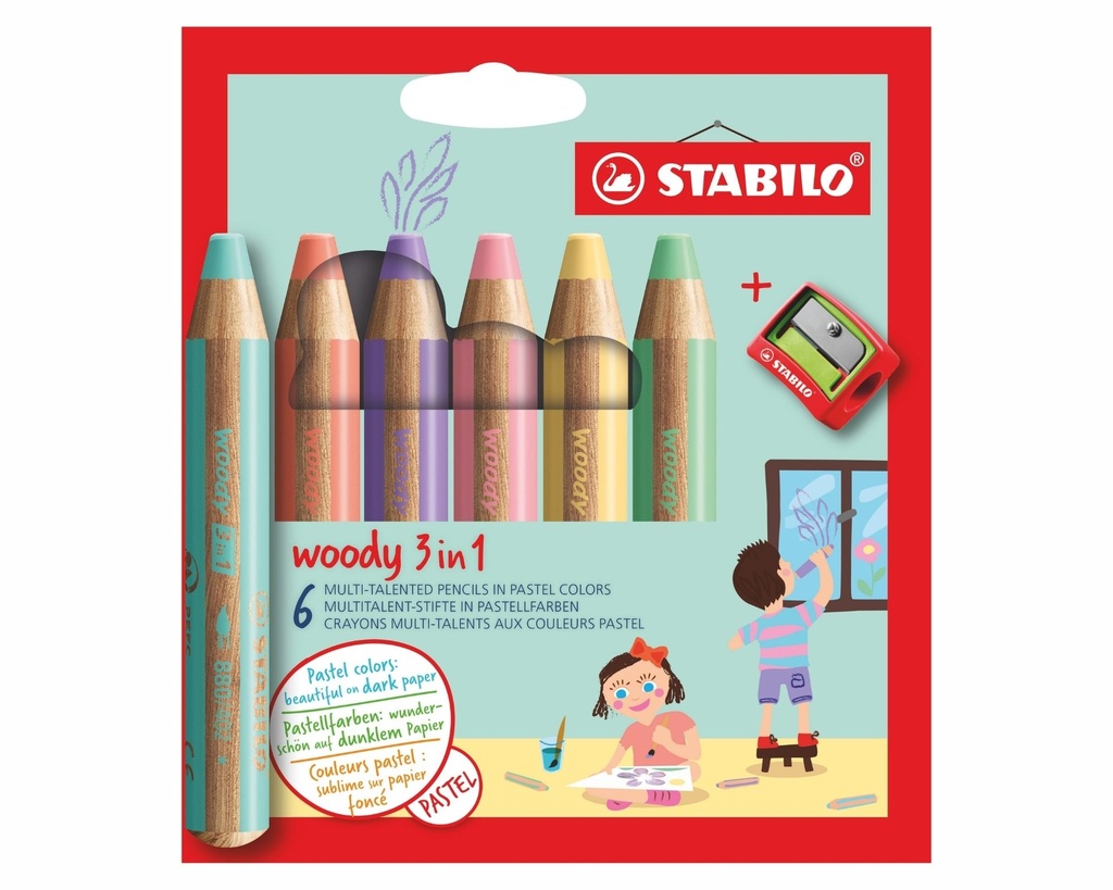 WOODY 'PASTEL', ÉTUI DE 6