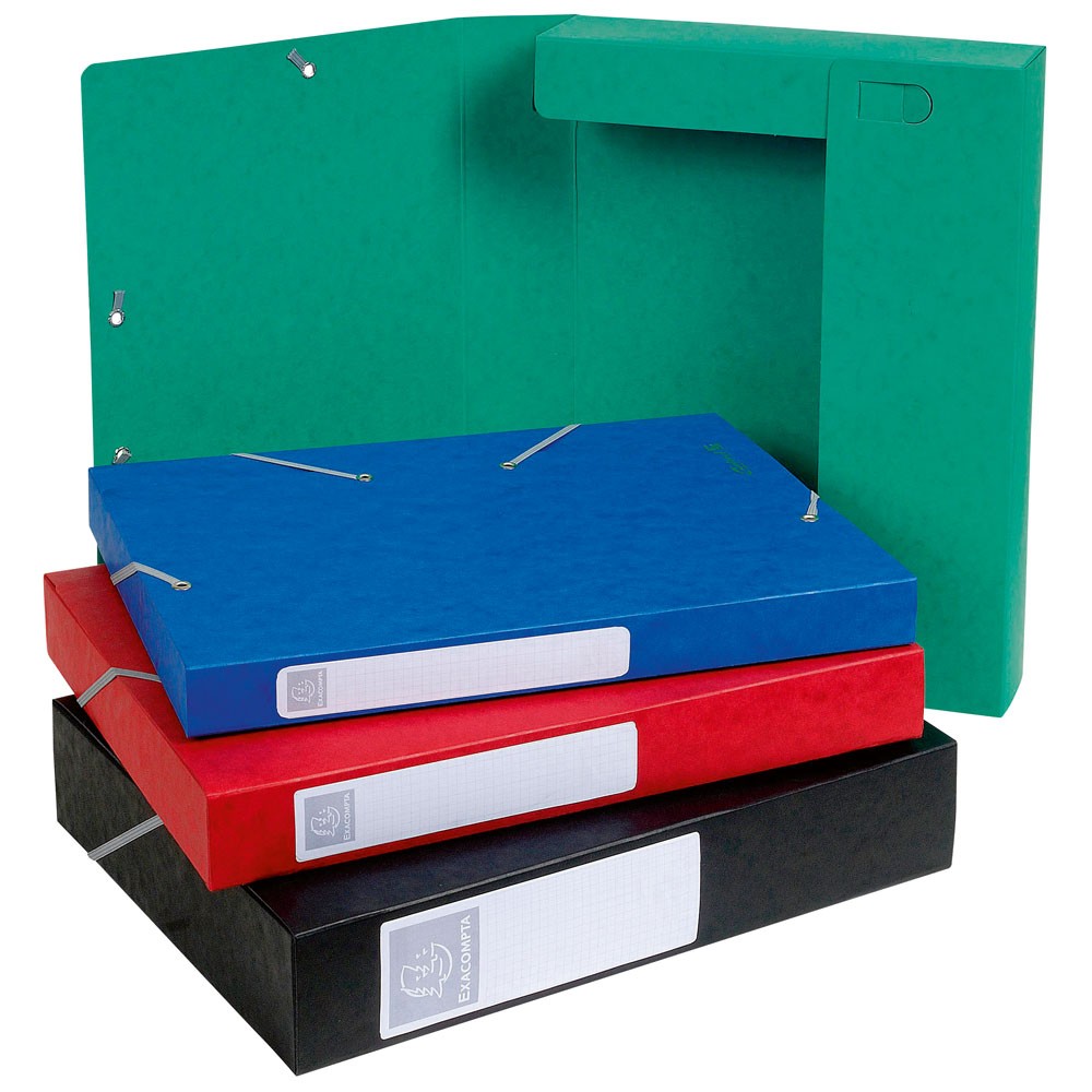 A4-Karteikasten aus Karton, 2,5 cm Rückseite