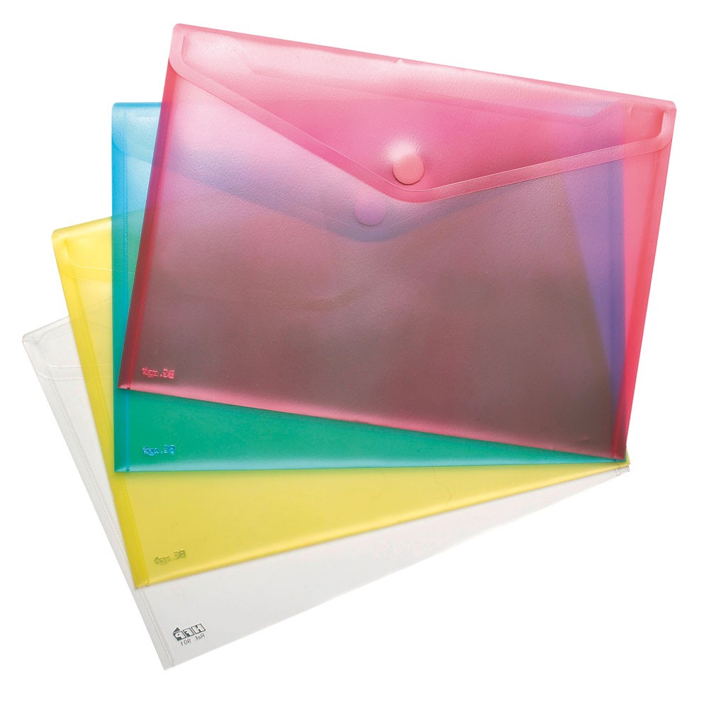 Pochette enveloppe à bouton PP FC 260 x 360mm en plastique Transparent -  Enveloppes et pochettes - Papier et enveloppes - Fourniture de bureau -  Tous ALL WHAT OFFICE NEEDS