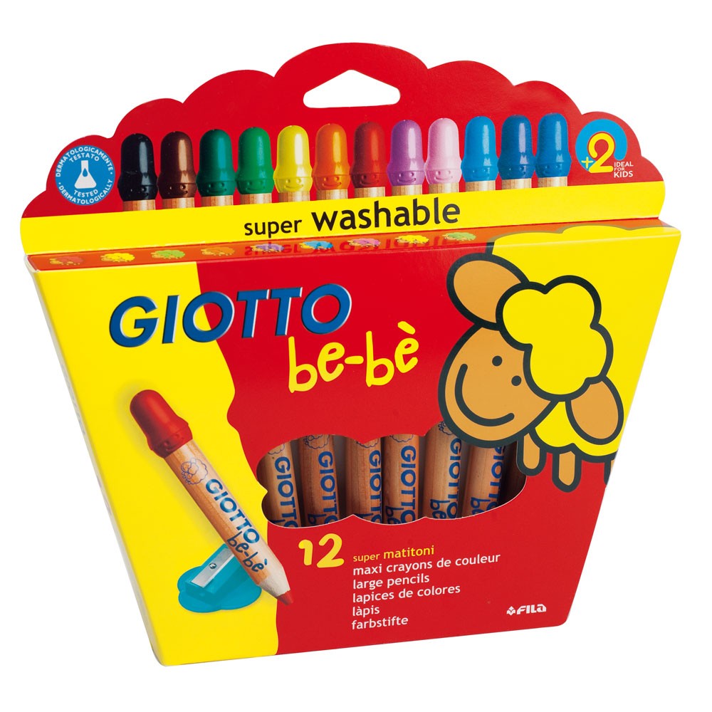 MAXI BE-BÈ BUNTSTIFTE, BOX MIT 12 STÜCKEN