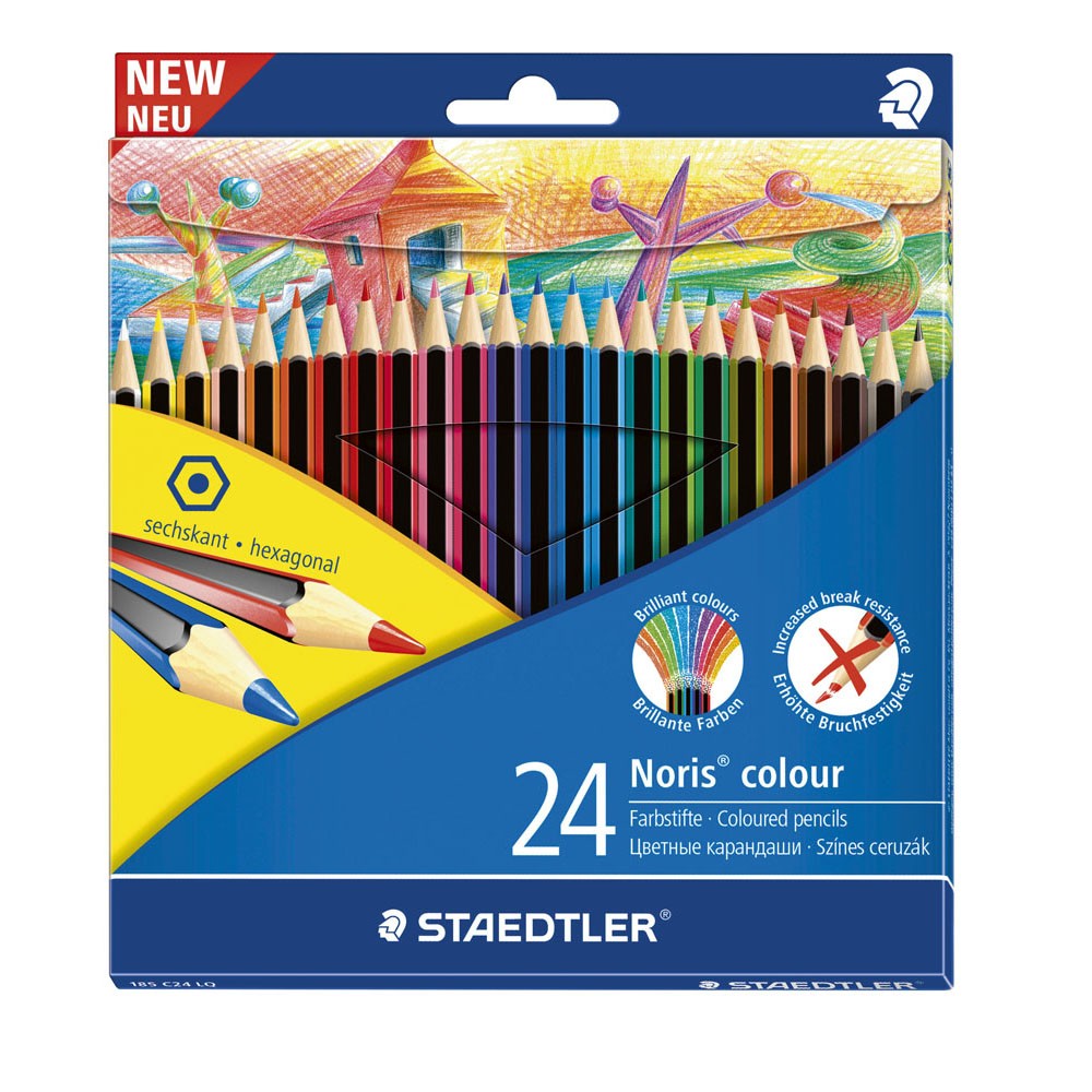 STAEDTLER 'NORIS 185' BUNTSTIFTE, 24ER-BOX