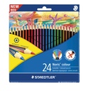 CRAYONS DE COULEURS STAEDTLER 'NORIS 185', ÉTUI DE 24