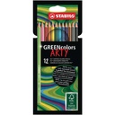 STABILO GREEN COLOR PENCILS, BOX OF 12