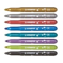MARQUEURS STABILO TRIO DÉCO METAL, ÉTUI DE 8
