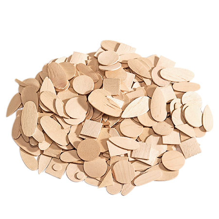 WOODEN SHAPES TO DECORATE, 1000PCS.