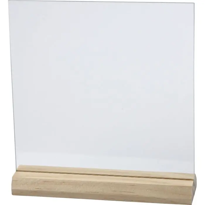 CADRES EN VERRE ET SOCLE DE BOIS 15X15 CM/10