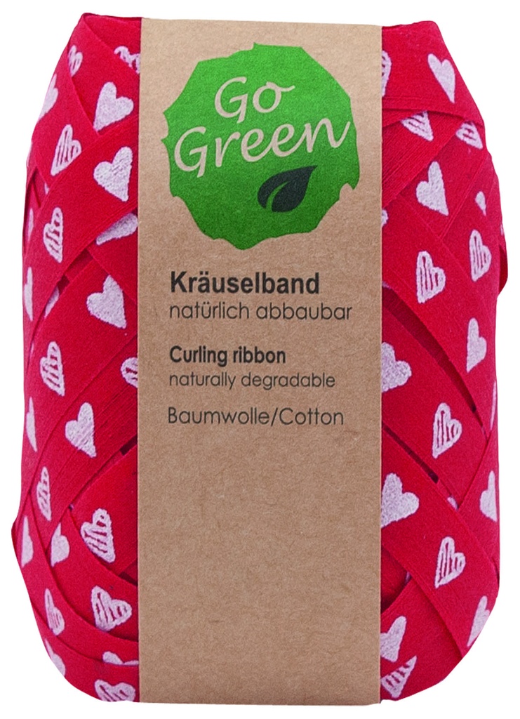 RUBAN "GO GREEN" COEURS BLANCS, 12M