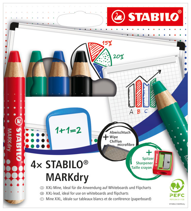 STABILO MARKdry, 4er-Pack