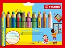 WOODY "DUO" 3-IN-1 PENCILS, BOX OF 10