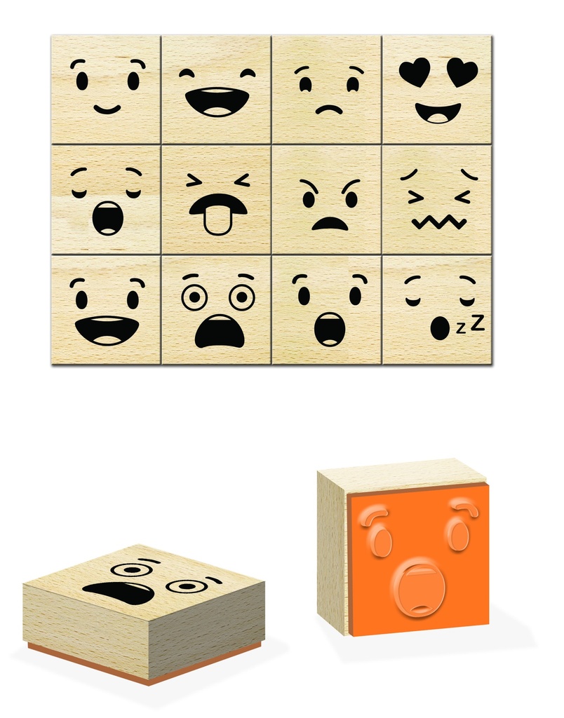 EMOTIONS WOODEN STAMPS