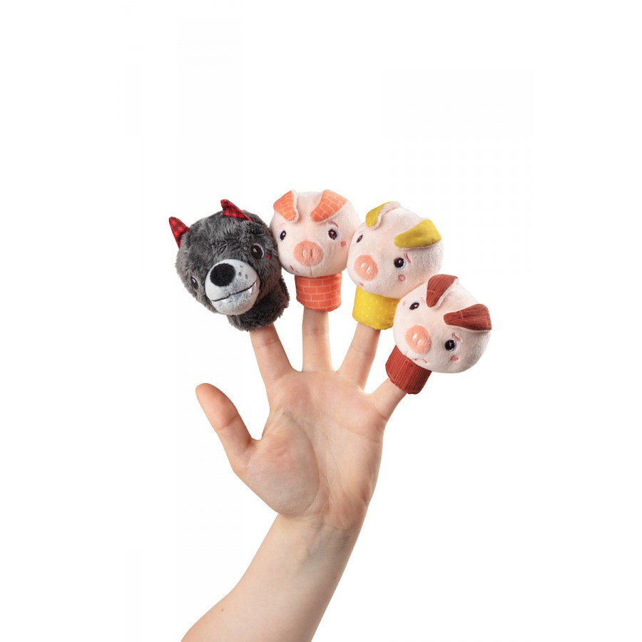 3 KLEINE VARKJES VINGERPOPPETJES
