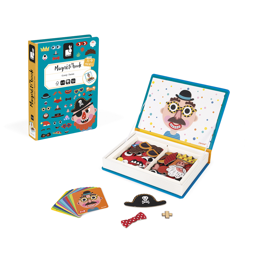 MAGNÉTI'BOOK CRAZY FACES JUNGS