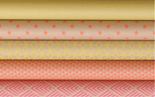 Geometric Kraft Wrapping Paper 2 x 0.70 m, Box of 10