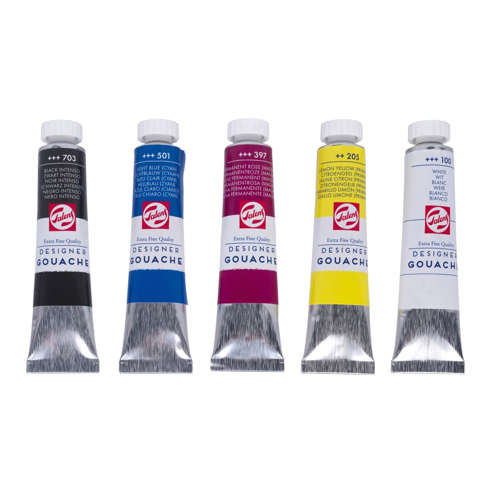 EXTRA FIJNE KWALITEIT GOUACHE, 5X20 ML