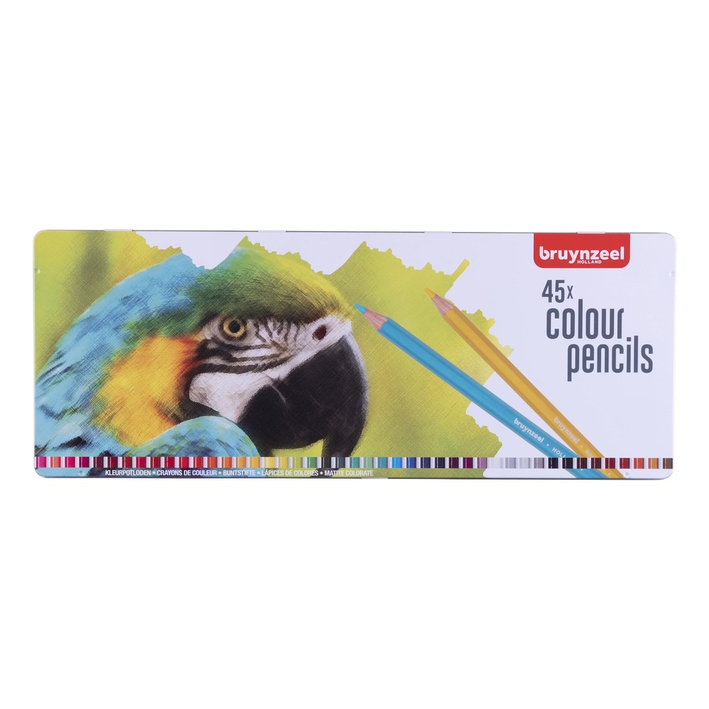 BOÎTE PERROQUET DE 45 CRAYONS BRUYNZEEL