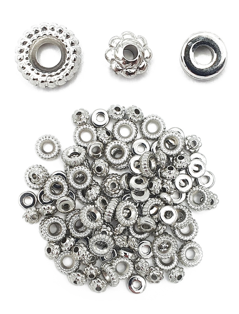 SILVER METAL HEISHI SPACER