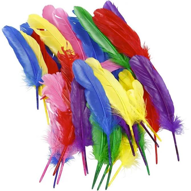 20CM FEATHERS, BAG OF 36 FEATHERS