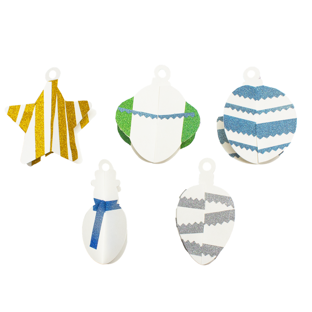 3D CHRISTMAS HANGING DECORATIONS, SET OF 25
