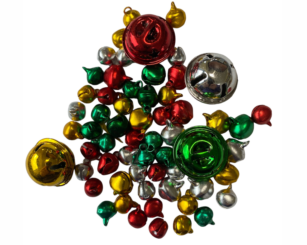 Weihnachtsglocken 10 bis 25 mm, Beutel mit 60 Stück