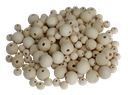 NATURAL WOOD BEADS FROM 8 TO 20 MM, BUCKET OF 600