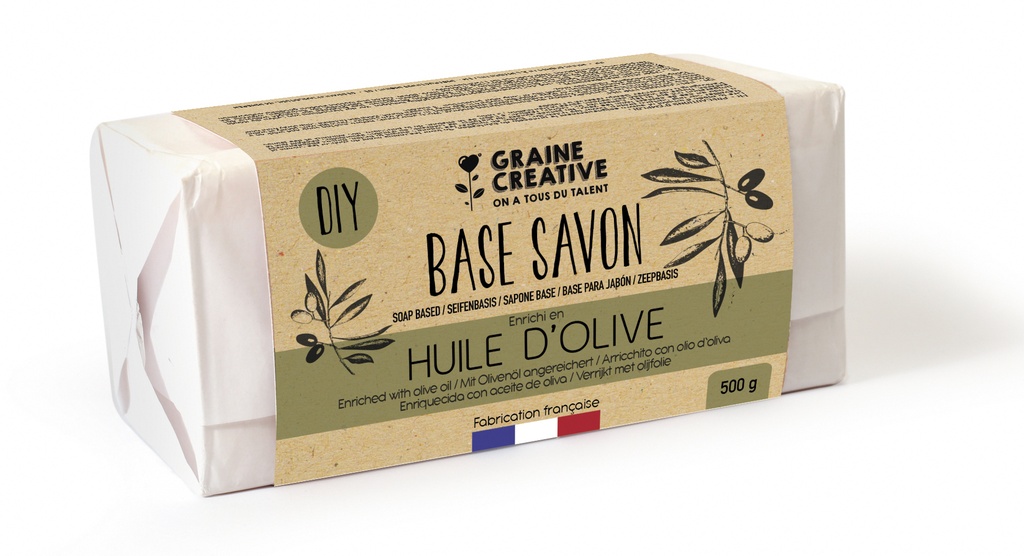 BASE SAVON "HUILE D'OLIVE", 500 GR* NOUVEAU