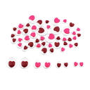 YEUX MOBILES ADHÉSIFS COEURS, 50 PIÈCES