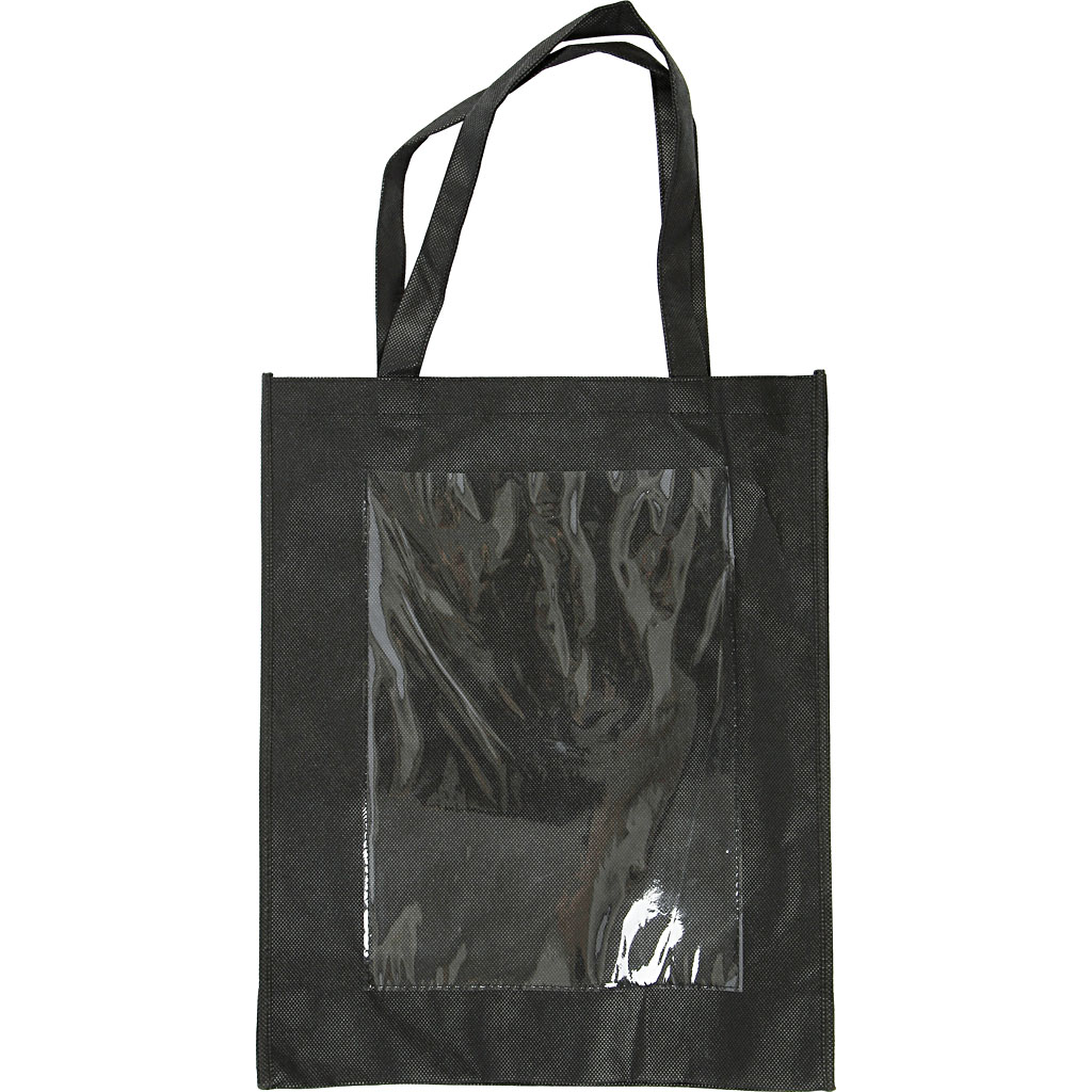 CUSTOMIZABLE BLACK SHOPPING BAG-A3