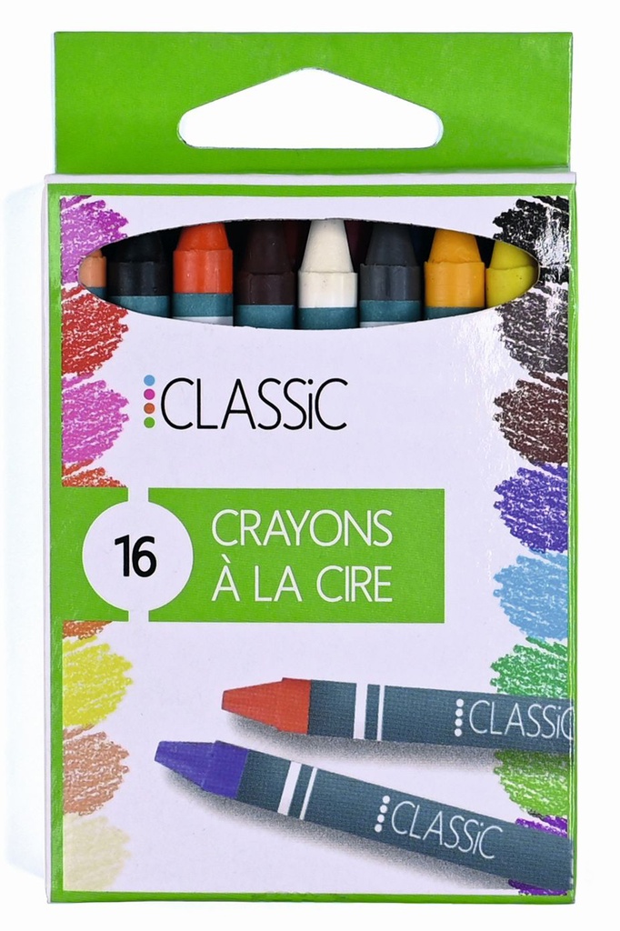 CRAYONS A LA CIRE, LA BOITE DE 16