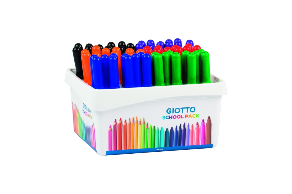MARQUEURS GIOTTO TABLEAU BLANC, SCHOOLPACK DE 60 PCS