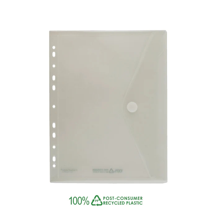 A4 MAPGROENE GEPERFOREERDE TRANSPARANTE ENVELOP