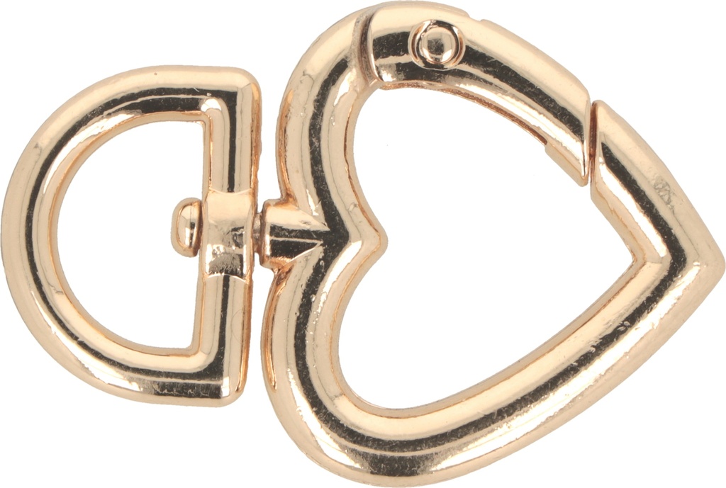 GOLDENE HERZKARABINER, 2 STK