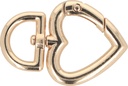 GOUDEN HART KARABIJNHAKEN, 2 STUKS