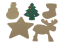 WEIHNACHTSFORMEN ZUM AUFHÄNGEN, 50ER-SET