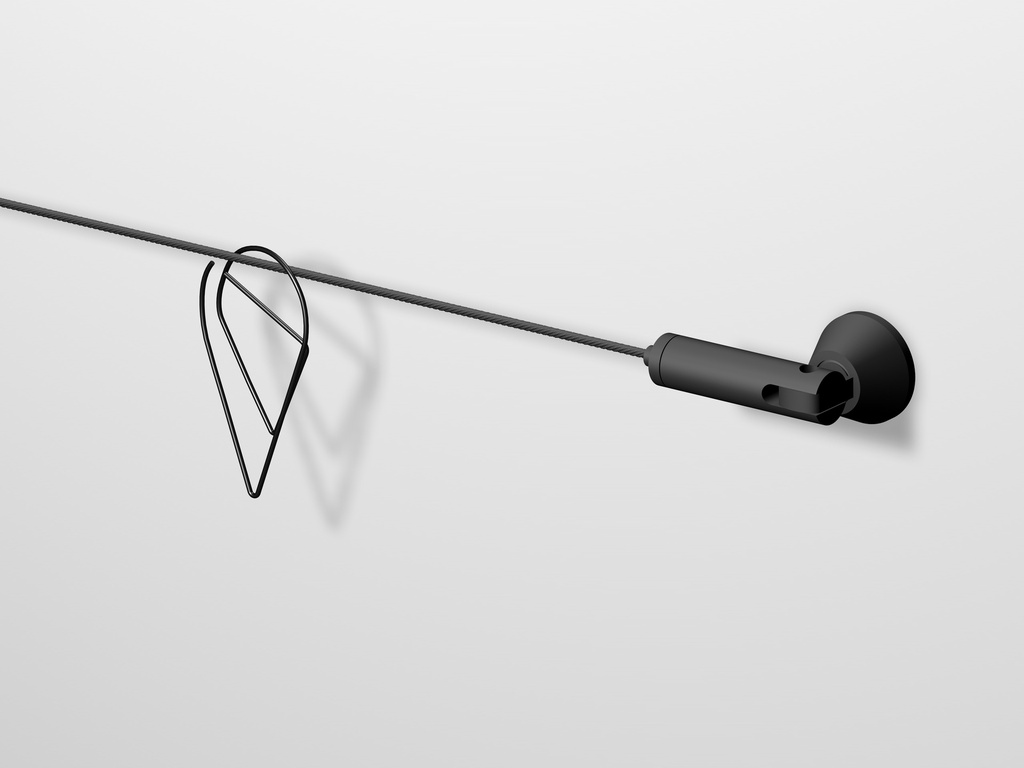 SCHWARZE BÜROKLAMMERN FÜR KABEL, 30 STK