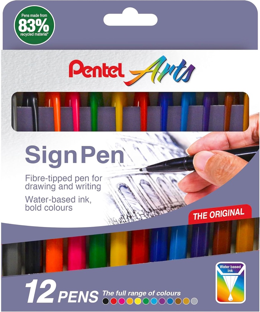 Pentel Schilderstift, Etui mit 12 Stück