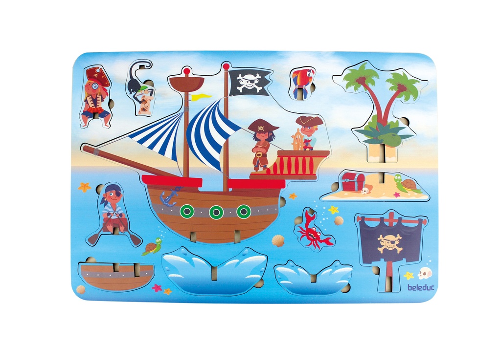 3D-PIRATEN-PUZZLE, 12-TEILIG