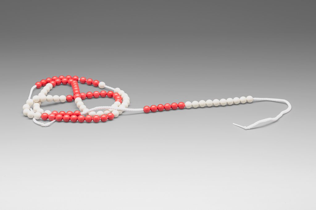 CHAÎNE ARITHMÉTIQUE 100 PERLES - ROUGE/BLANC