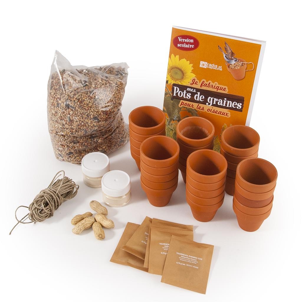 Ik maak mijn eigen potten met vogelzaad