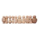PERSONNAGES EN BOIS, LOT DE 10