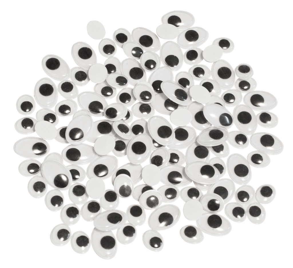 Oval Adhesive Googly Eyes, 150 Pieces