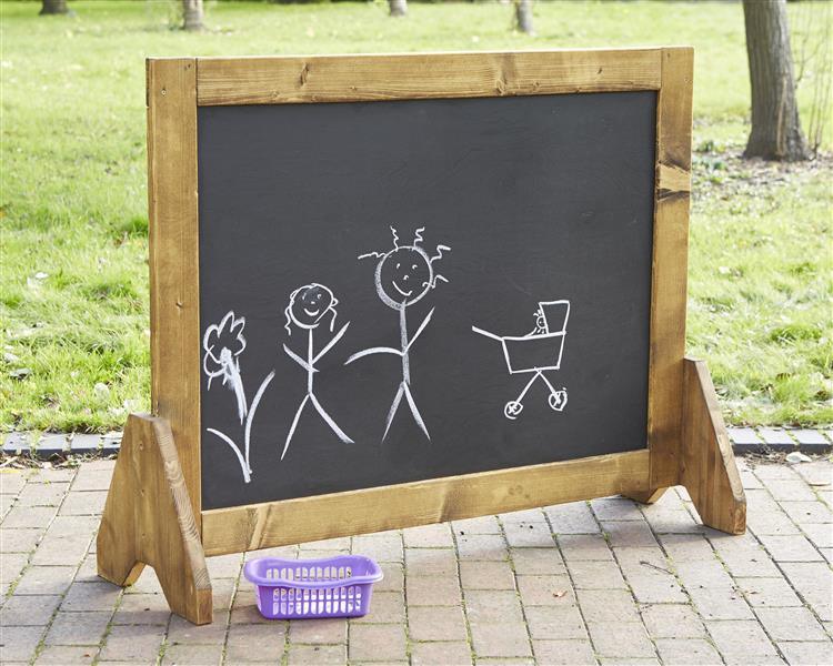 Dubbelzijdig zwart krijtbord