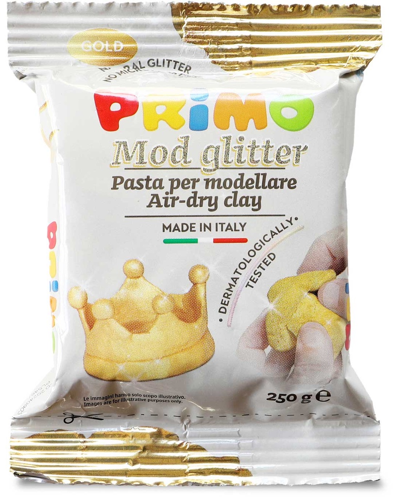 PRIMO MOD GLITTER GEEL, 250GR