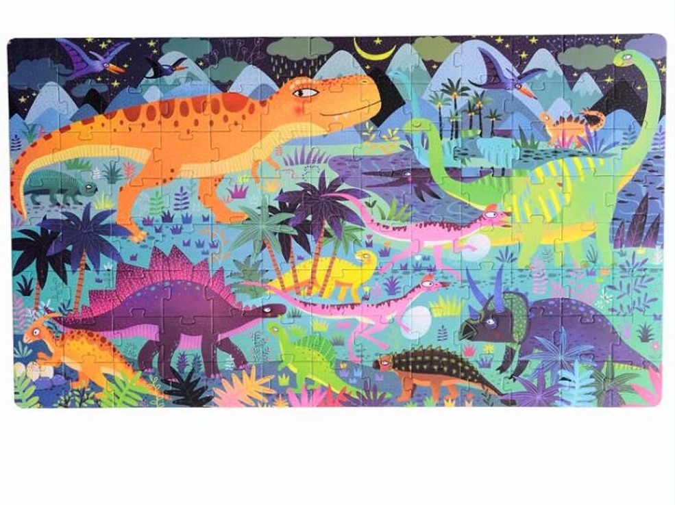 AGE OF THE DINOSAURS PUZZLE, 104 PIECES