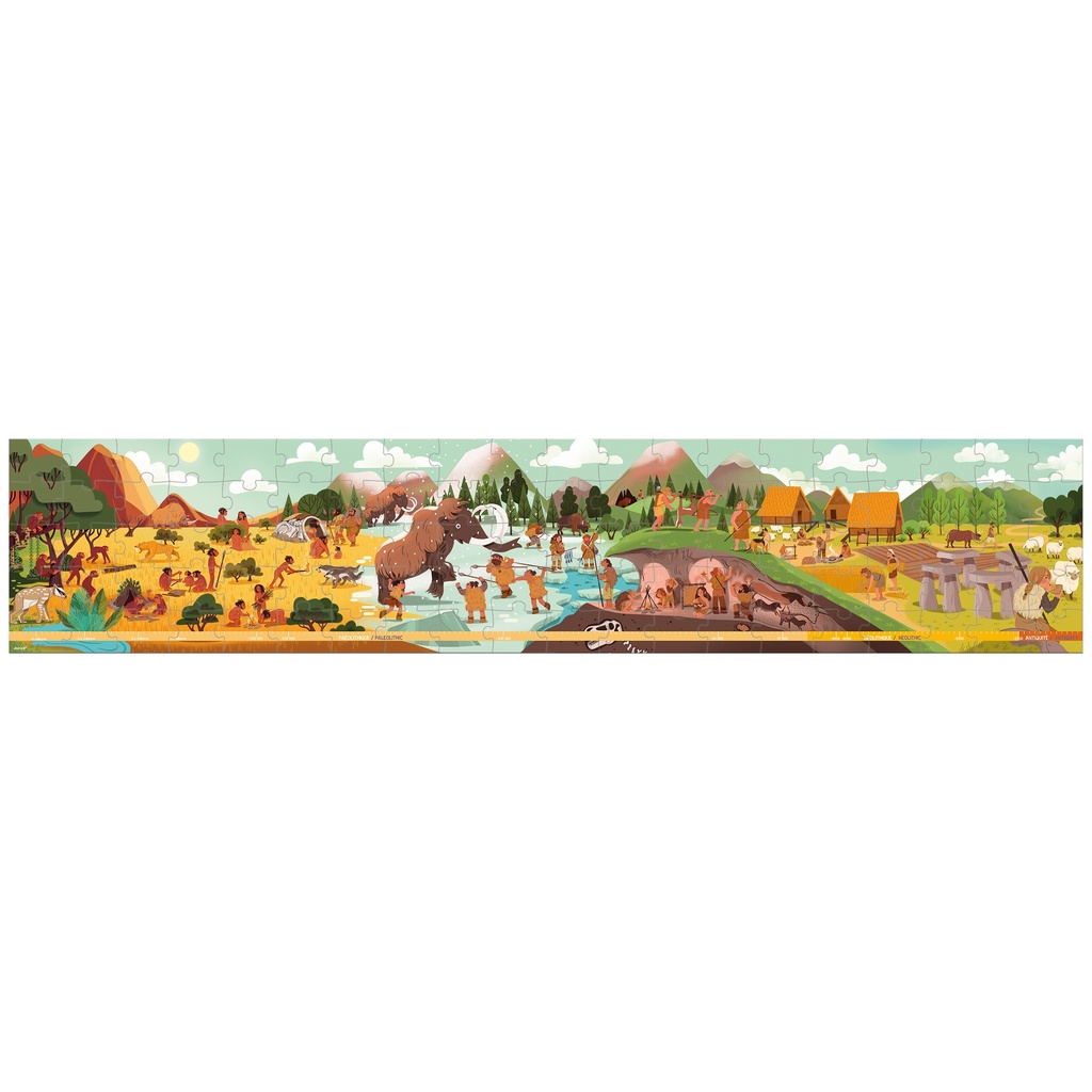 PUZZLE FRISE PRÉHISTOIRE, 100 PIÉCES
