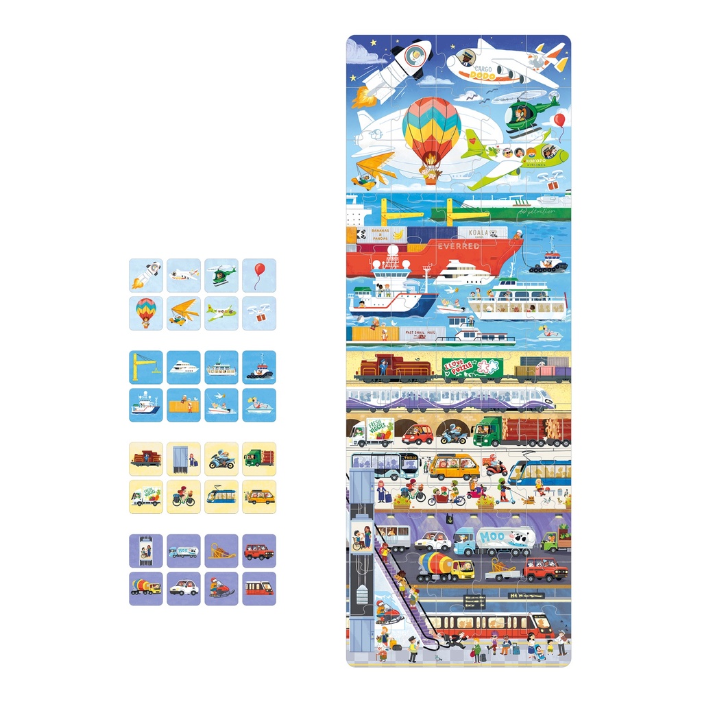PUZZEL+ TRANSPORT, 60 STUKJES
