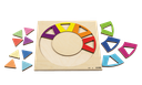 REGENBOOGCIRKEL RELIËFPUZZEL, 16 STUKJES