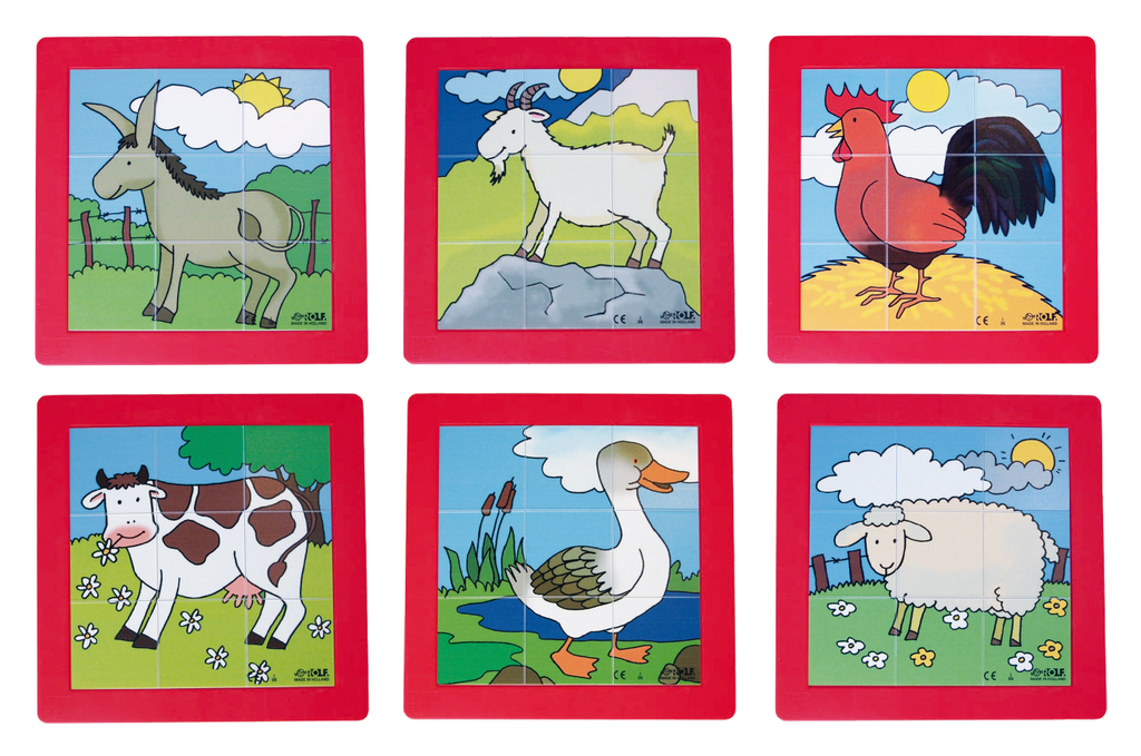 Puzzles der Farm-Serie, 6er-Set